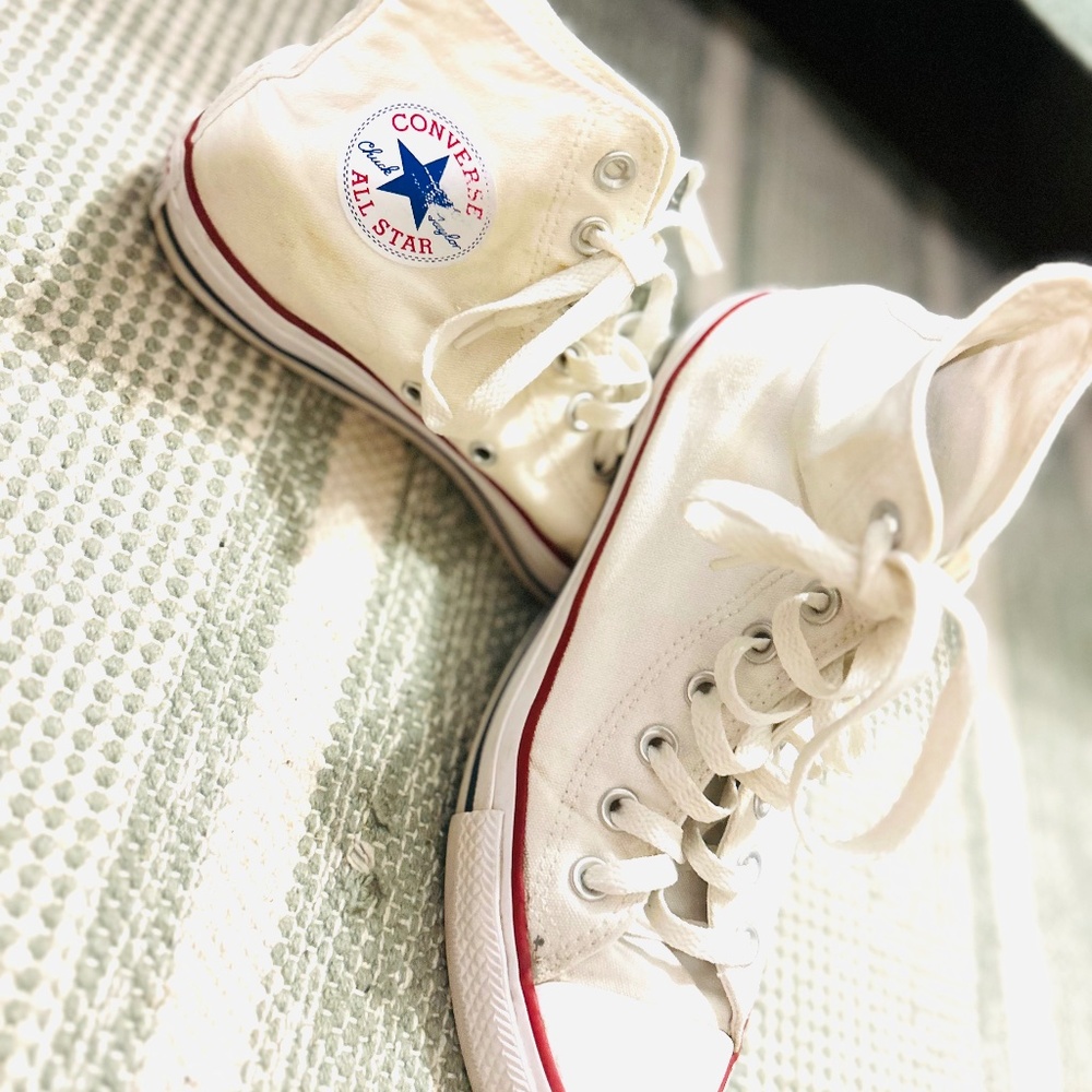 Converse White High-Top Sneakers